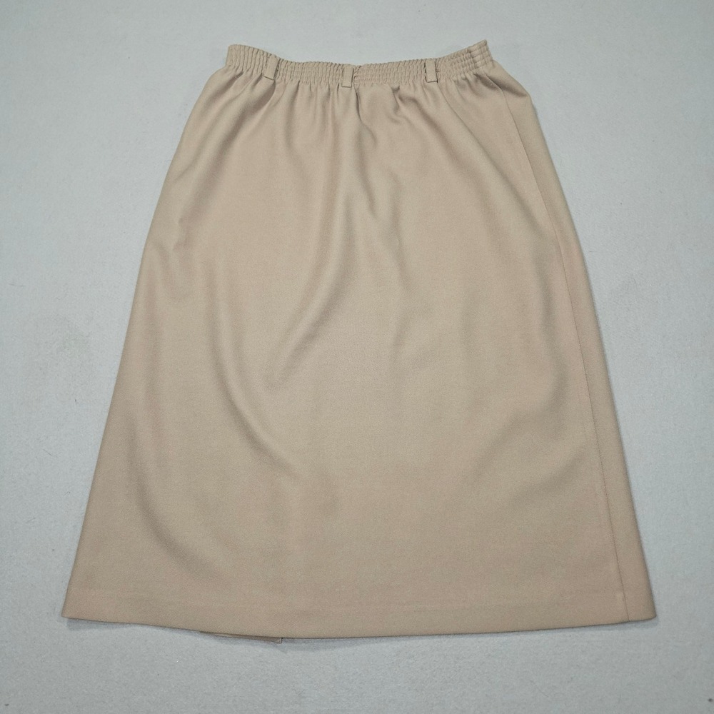 VTG Alfred Dunner 90s Blazer & Skirt Suit Set Tan Beige Sz 12/16 - Picture 6 of 10